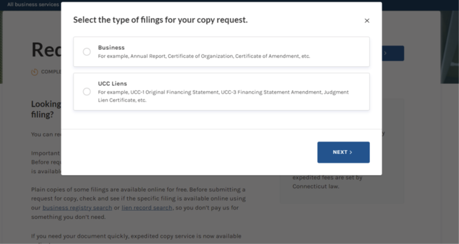 Showing "copy requests" link in dashboard.