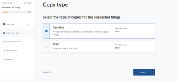How to select copy type.